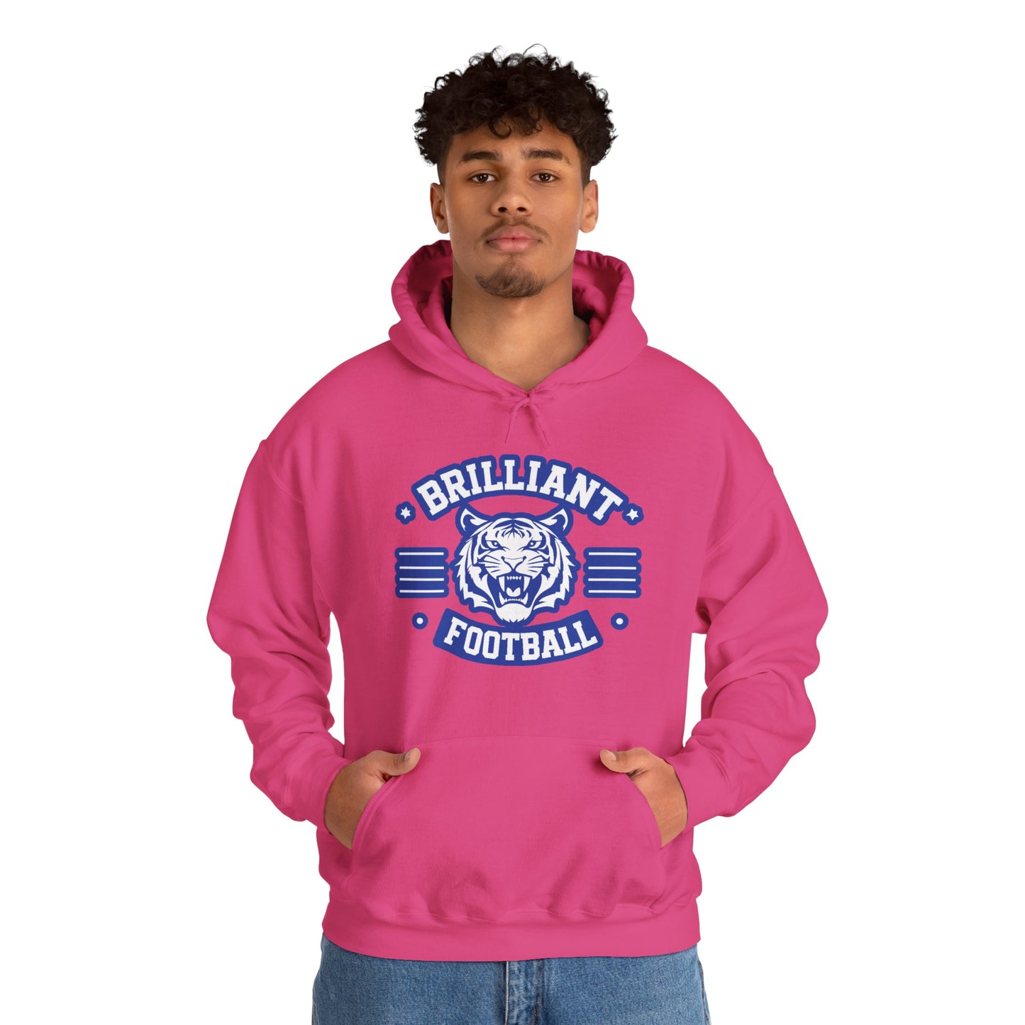 Adult Hoodie Sweatshirt \ Brilliant Tigers Football \ BTF2