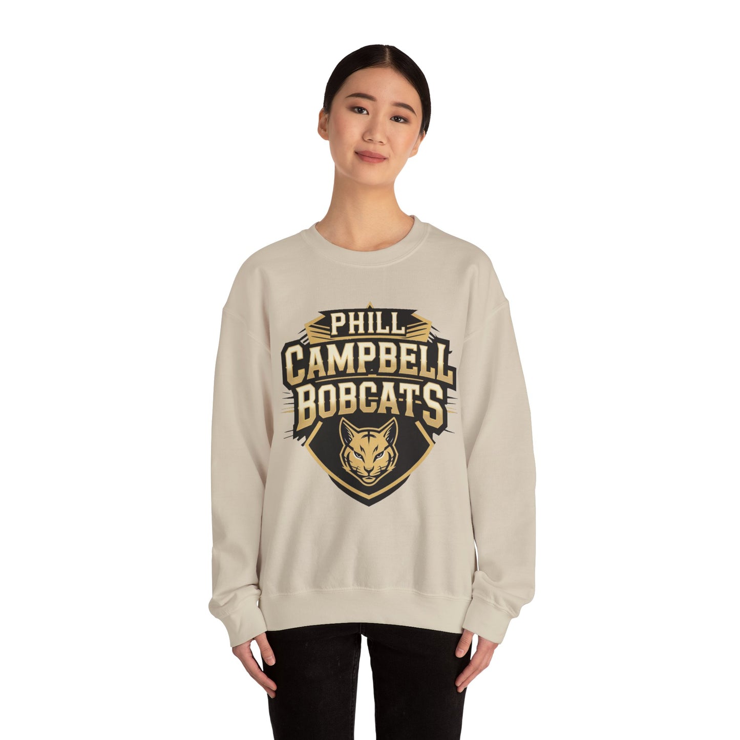 Adult Crewneck Sweatshirt \ Phill Campbell Bobcats \ PCB1