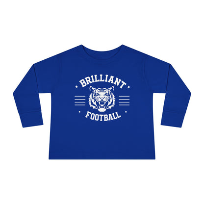 Toddler Long Sleeve Tee \ Brilliant Tigers Football \ BTF2