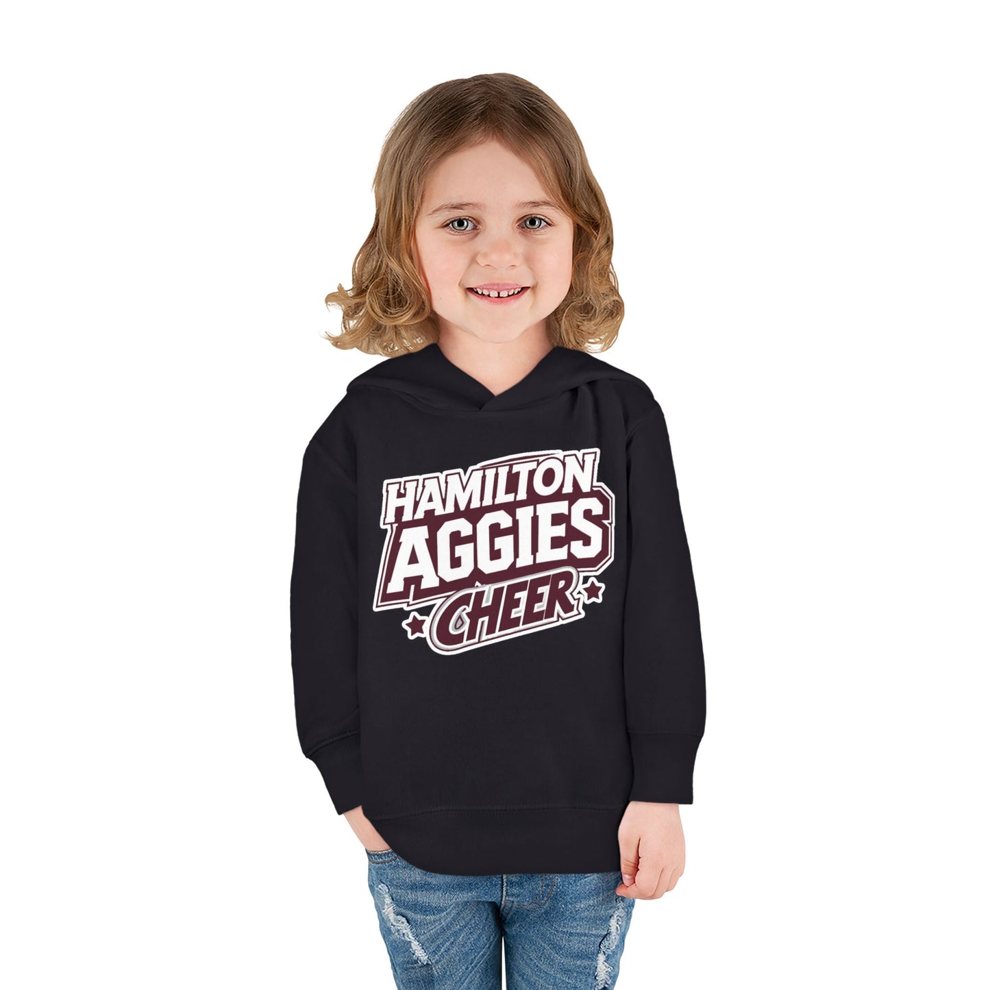 Toddler Hoodie Sweatshirt \ Hamilton Aggies Cheer \ HAC1