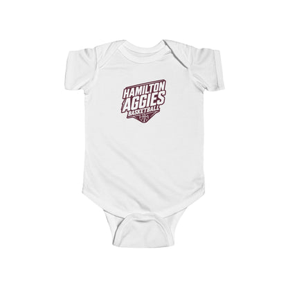 Short Sleeve Baby Bodysuit \ Hamilton Aggies Basketball \ HABK2