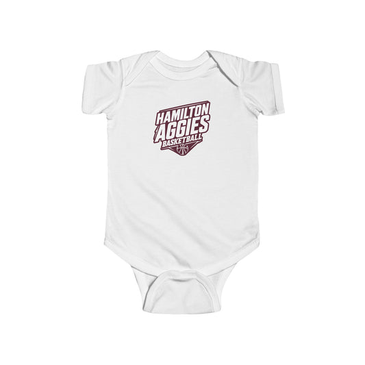 Short Sleeve Baby Bodysuit \ Hamilton Aggies Basketball \ HABK2