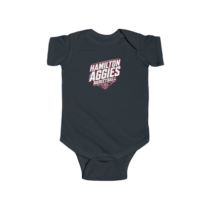 Short Sleeve Baby Bodysuit \ Hamilton Aggies Basketball \ HABK2