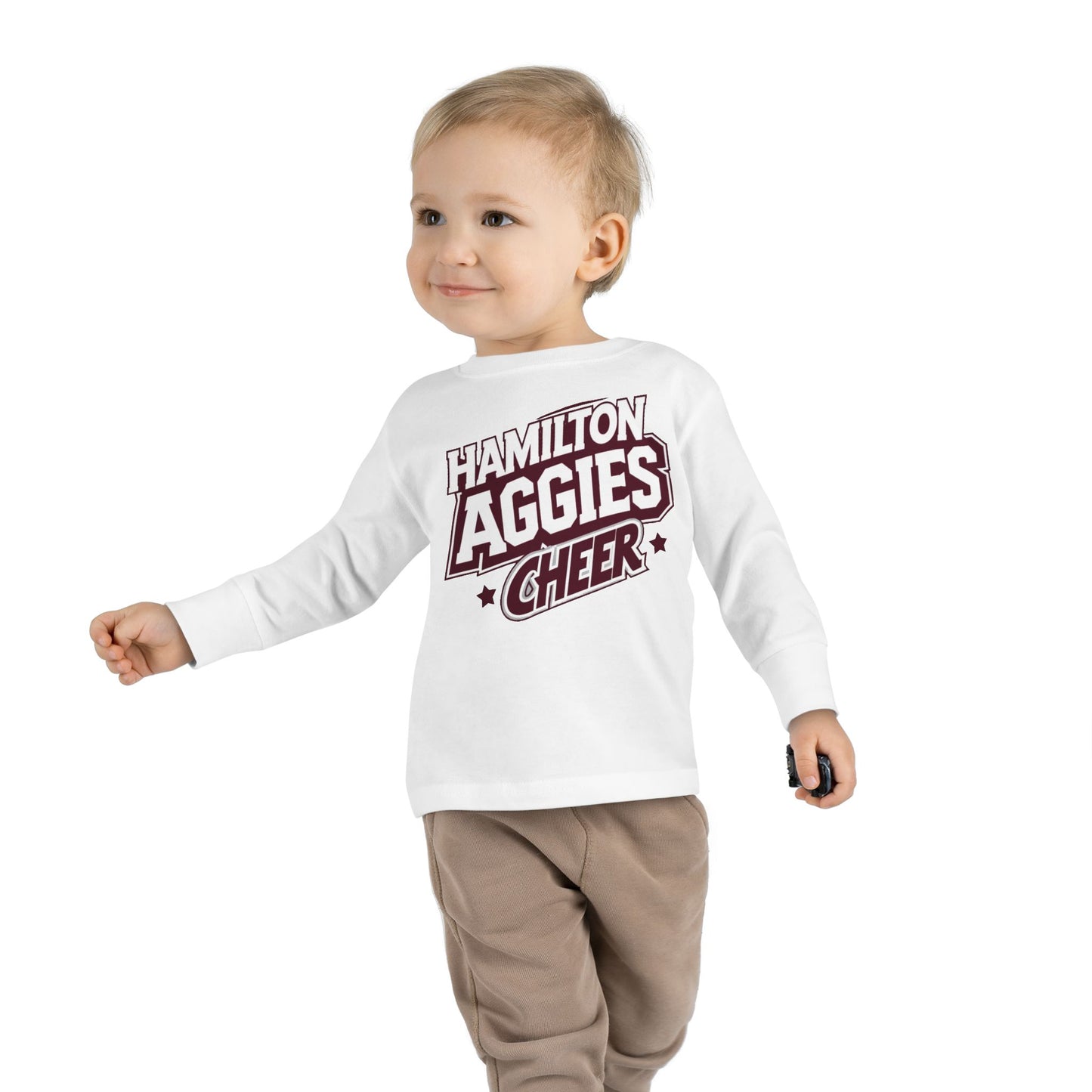 Toddler Long Sleeve Tee \ Hamilton Aggies Cheer \ HAC1