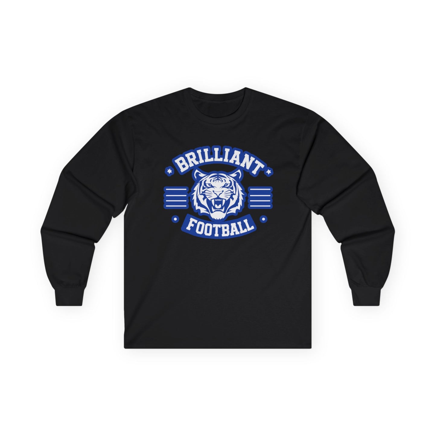 Adult Long Sleeve Tee \ Brilliant Tigers Football \ BTF2