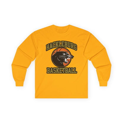 Adult Long Sleeve Tee \ Hackleburg Panther Basketball \ HPBK1