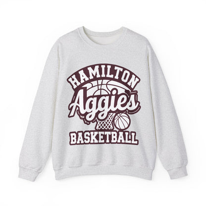 Adult Crewneck Sweatshirt \ Hamilton Aggies Basketball \ HABBG1