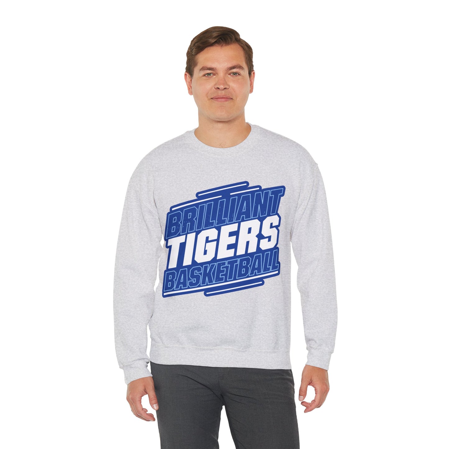 Adult Crewneck Sweatshirt \ Brilliant Tigers Basketball \ BTBK2