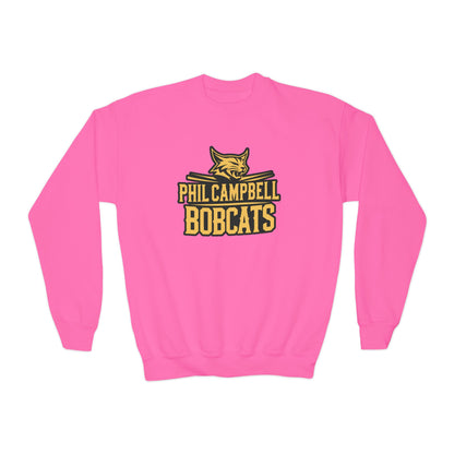 Youth Crewneck Sweatshirt \ Phil Campbell Bobcats \ PCB2