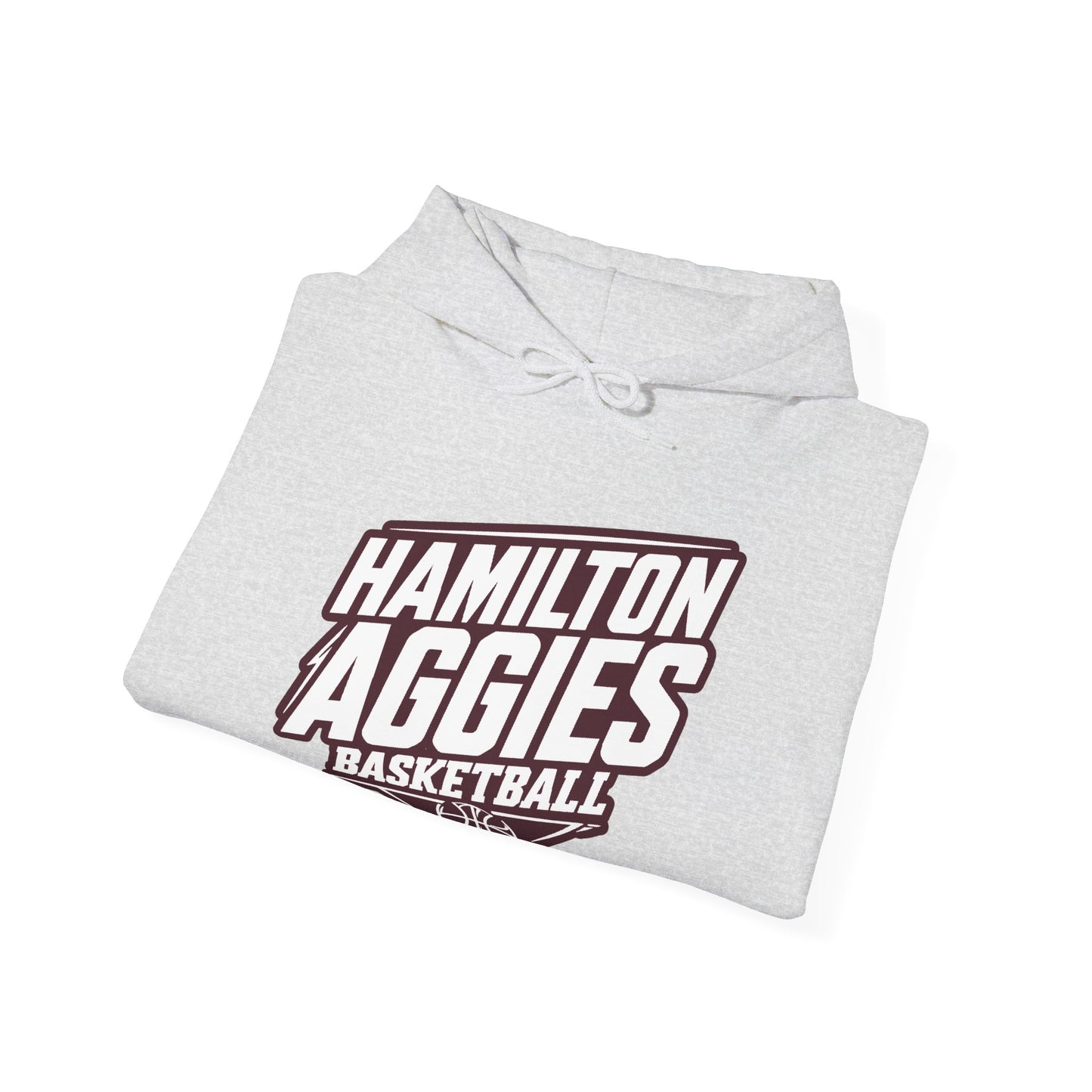Adult Hoodie Sweatshirt \ Hamilton Aggies Basketball \ HABB2