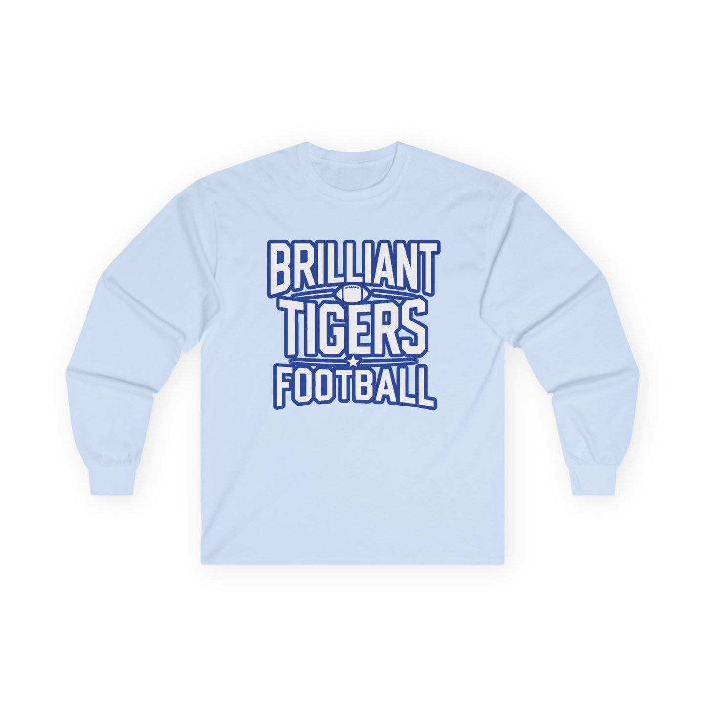 Adult Long Sleeve Tee \ Brilliant Tigers Football \ BTF1