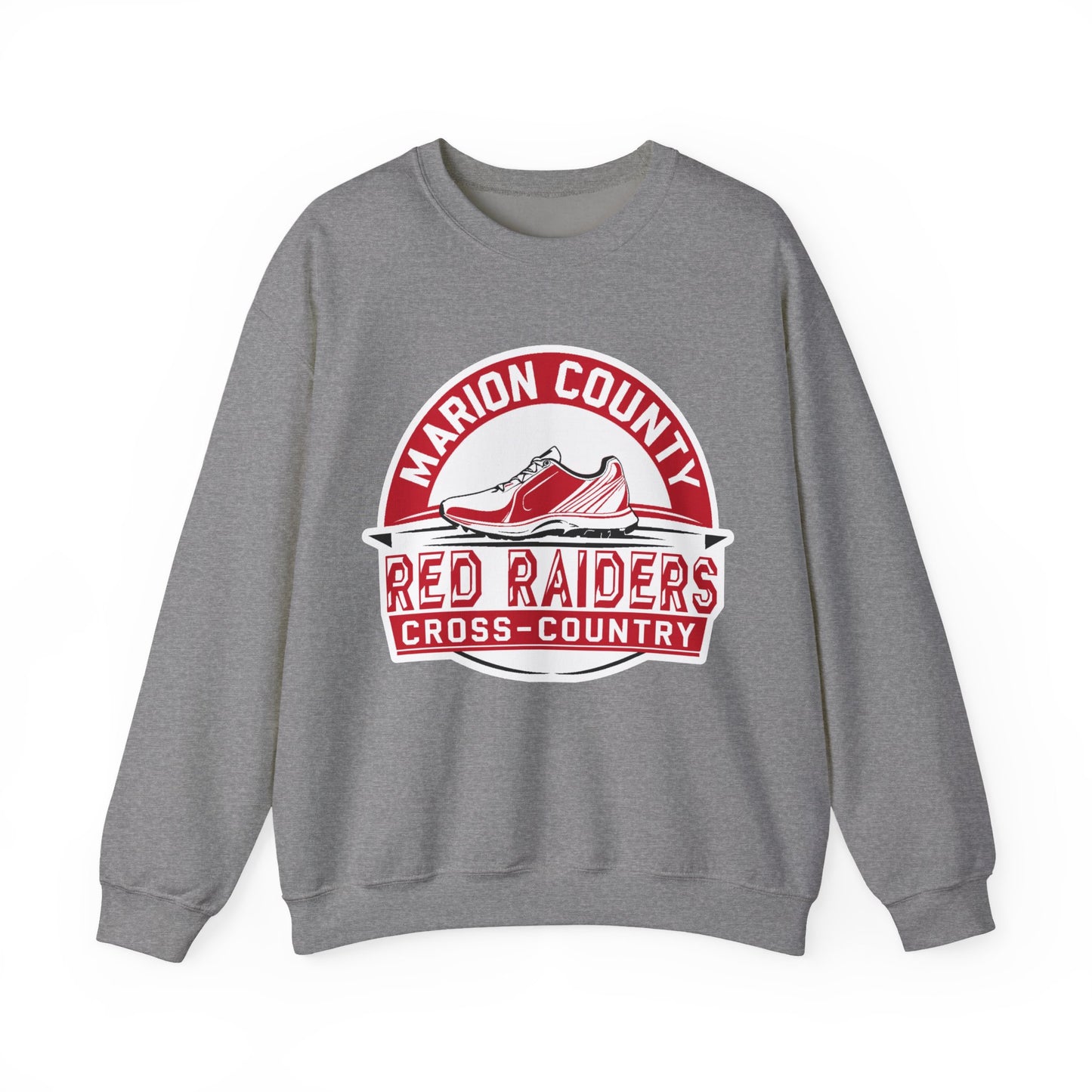 Adult Crewneck Sweatshirt \ Marion County Red Raiders Cross-Country \ MCCC1