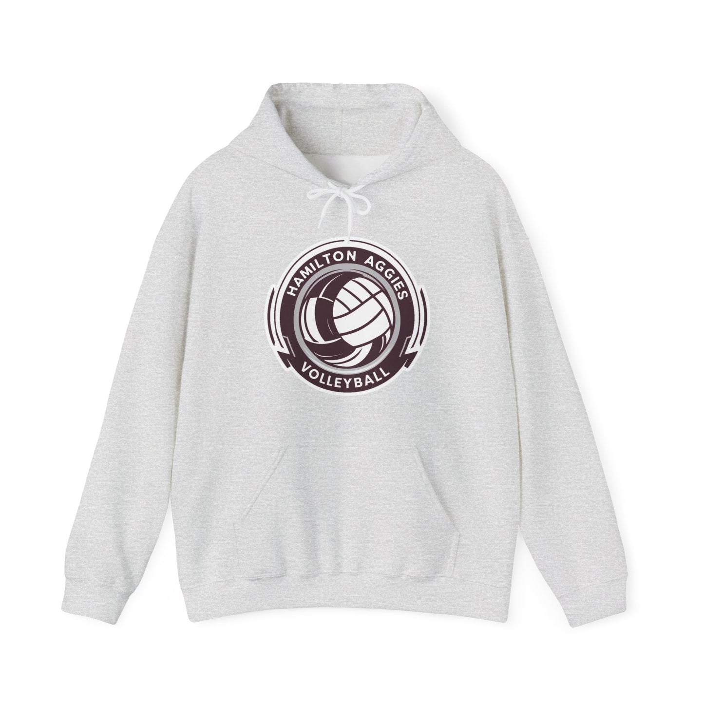 Adult Hoodie Sweatshirt \ Hamilton Aggies Volleyball \ HAV1