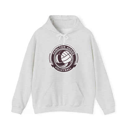 Adult Hoodie Sweatshirt \ Hamilton Aggies Volleyball \ HAV1