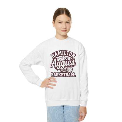Youth Crewneck Sweatshirt \ Hamilton Aggies Basketball \ HABBG1