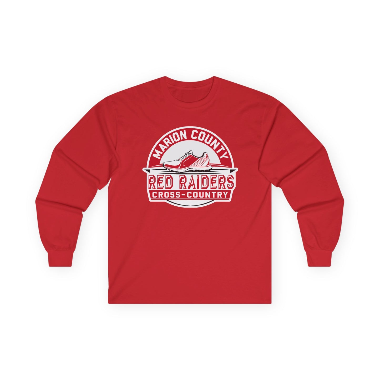 Adult Long Sleeve Tee \ Marion County Red Raiders Cross-Country \ MCCC1