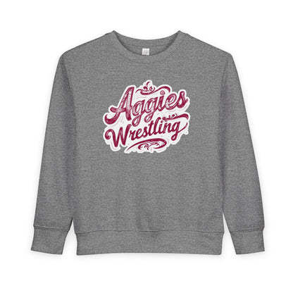 Toddler Crewneck Sweatshirt \ Hamilton Aggies Wrestling \ HAWG2