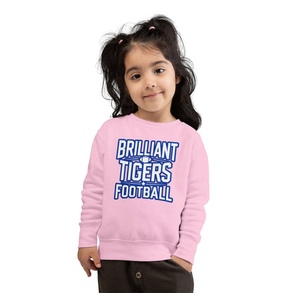 Toddler Crewneck Sweatshirt \ Brilliant Tigers Football \ BTF1