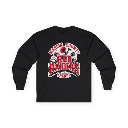 Adult Long Sleeve Tee \ Marion County Red Raiders Band \ MCB2