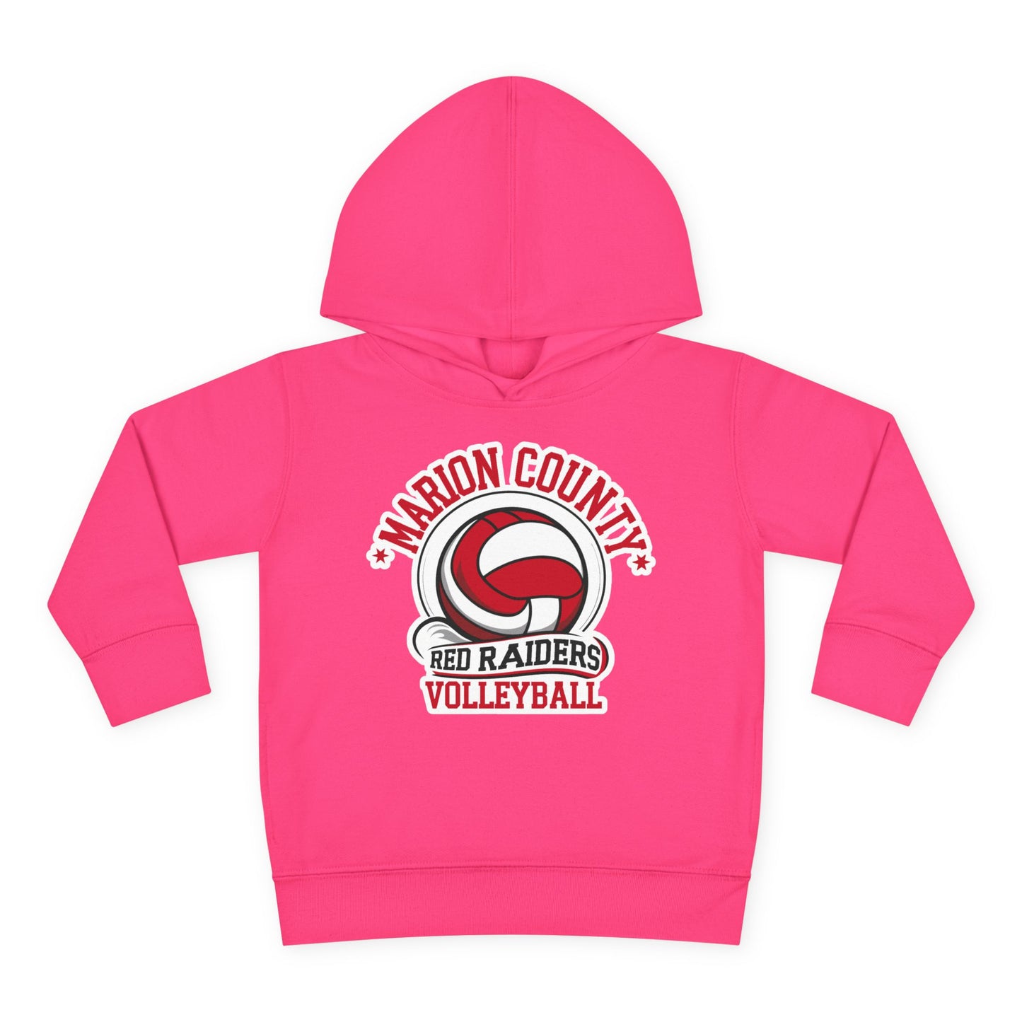 Toddler Hoodie Sweatshirt \ Marion County Red Raiders Volleyball \ MCV1