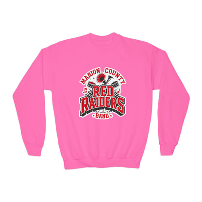 Youth Crewneck Sweatshirt \ Marion County Red Raiders Band \ MCB2