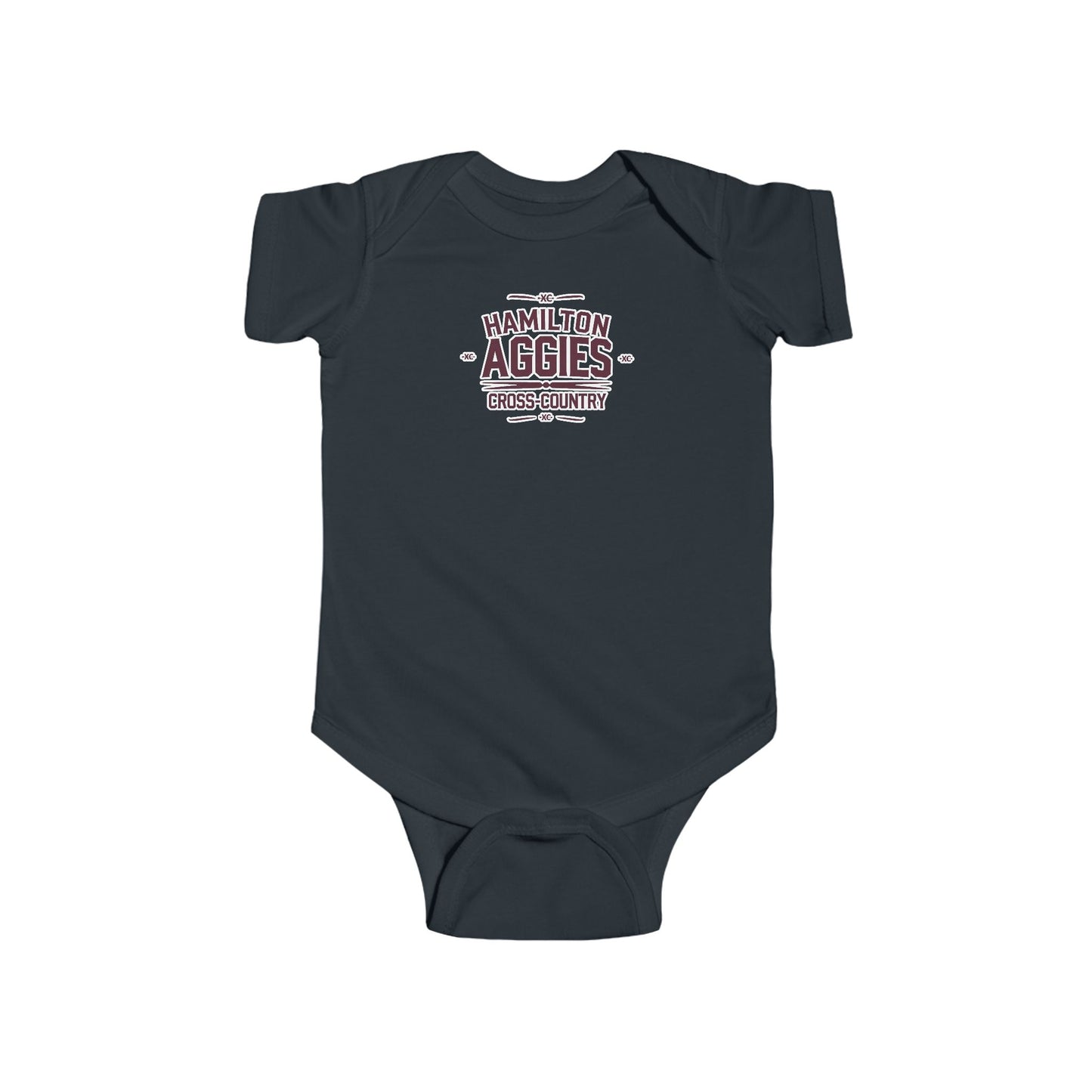 Short Sleeve Baby Bodysuit \ Hamilton Aggies Cross-Country \ HCC1