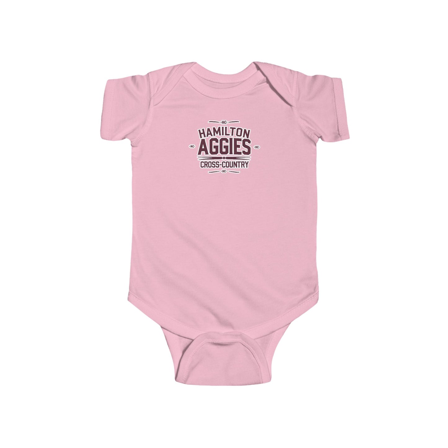 Short Sleeve Baby Bodysuit \ Hamilton Aggies Cross-Country \ HCC1