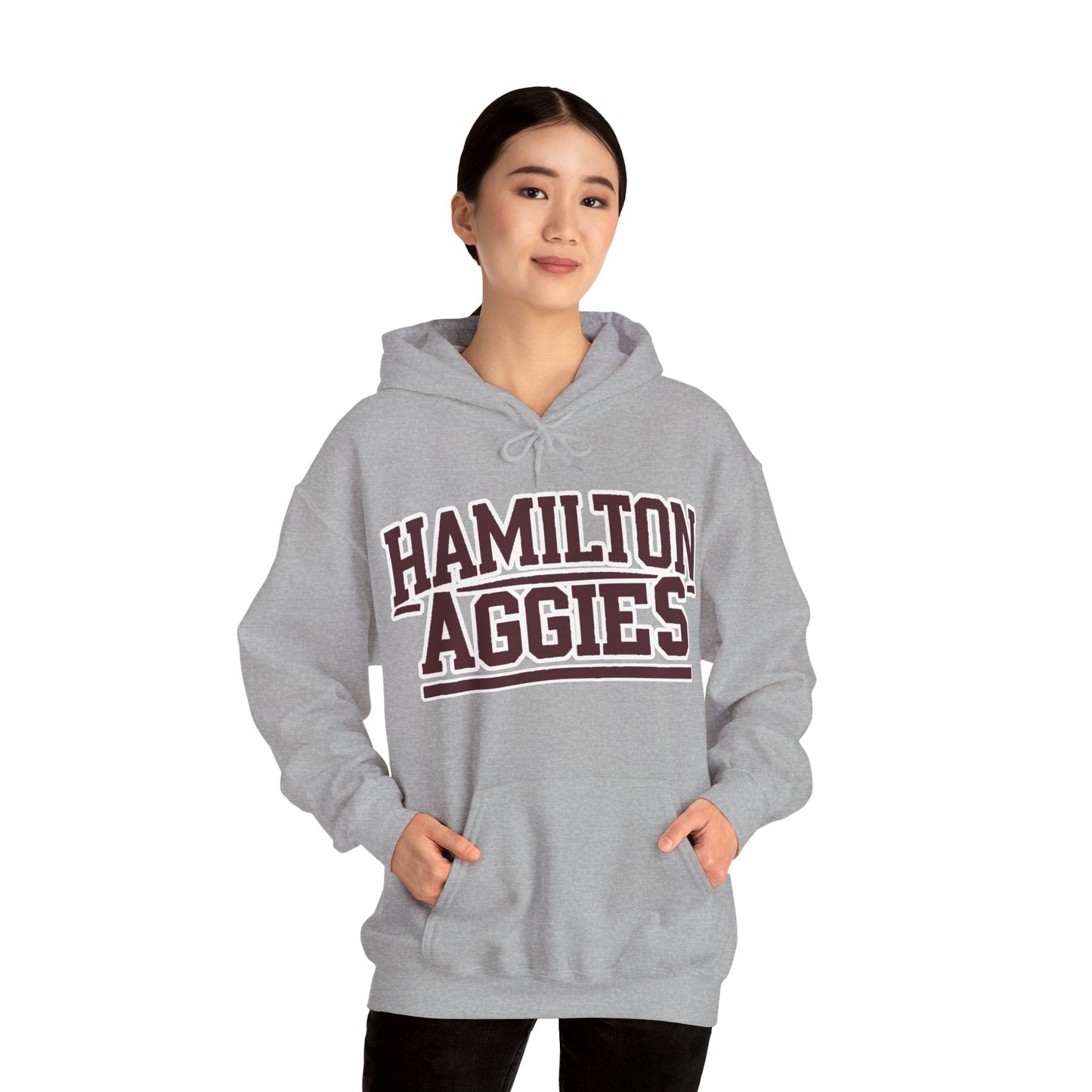 Adult Hoodie Sweatshirt \ Hamilton Aggies \ HA2