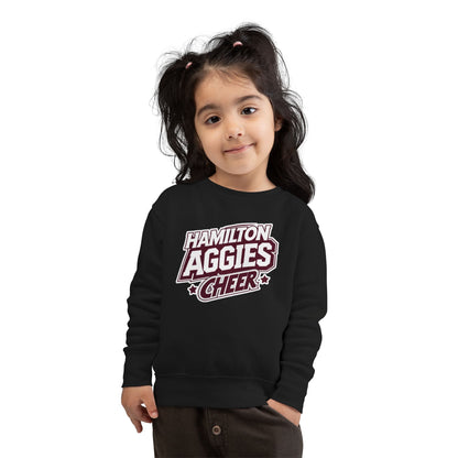 Toddler Crewneck Sweatshirt \ Hamilton Aggies Cheer \ HAC1