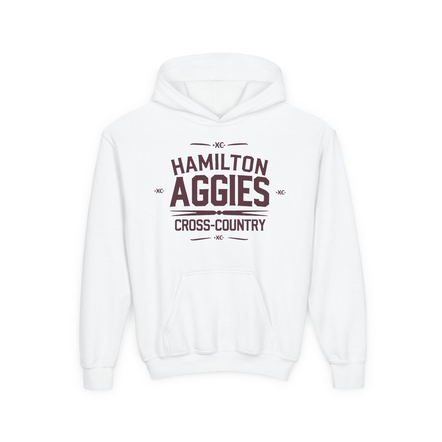 Youth Hoodie Sweatshirt \ Hamilton Aggies Cross-Country \ HCC1
