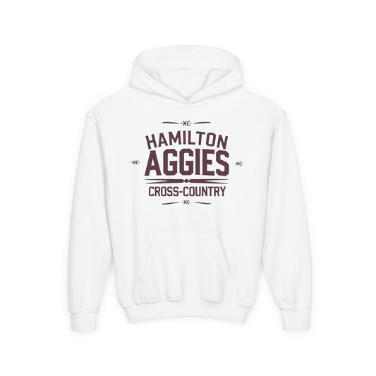 Youth Hoodie Sweatshirt \ Hamilton Aggies Cross-Country \ HCC1