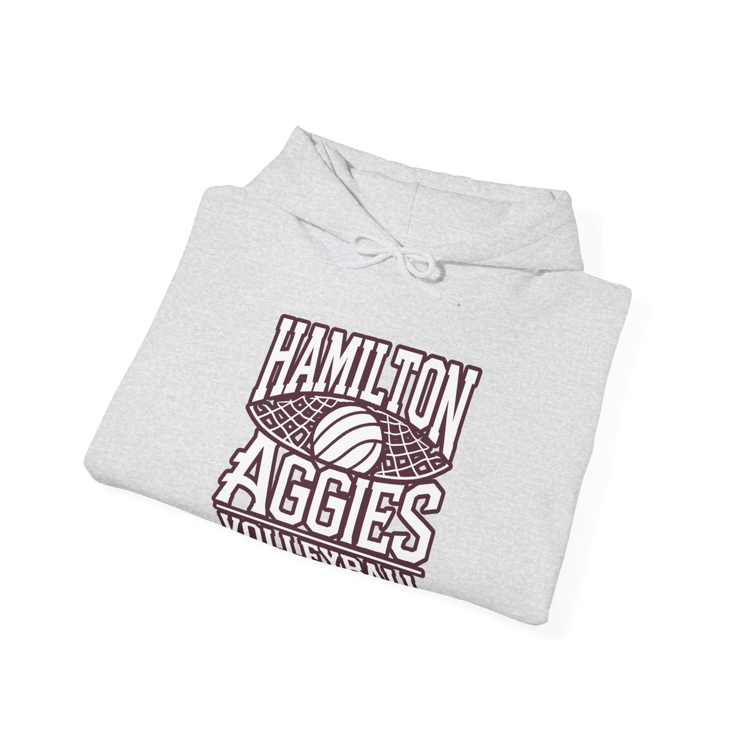 Adult Hoodie Sweatshirt \ Hamilton Aggies Volleyball \ HAV2