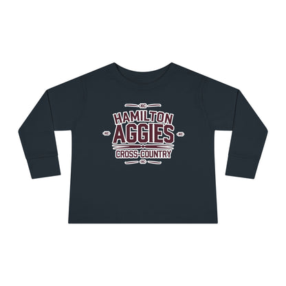 Toddler Long Sleeve Tee \ Hamilton Aggies Cross-Country \ HCC1