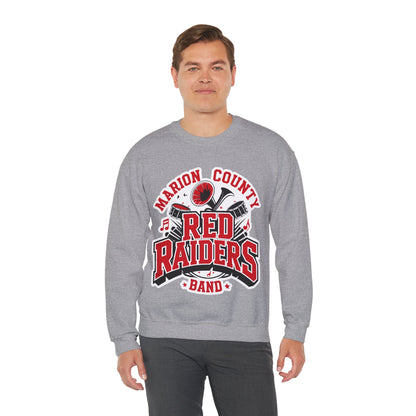 Adult Crewneck Sweatshirt \ Marion County Red Raiders Band \ MCB2