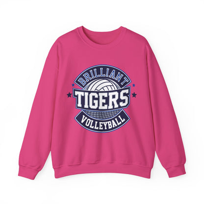 Adult Crewneck Sweatshirt \ Brilliant Tigers Volleyball \ BTV1