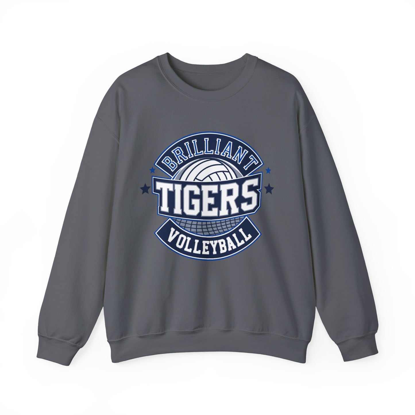 Adult Crewneck Sweatshirt \ Brilliant Tigers Volleyball \ BTV1