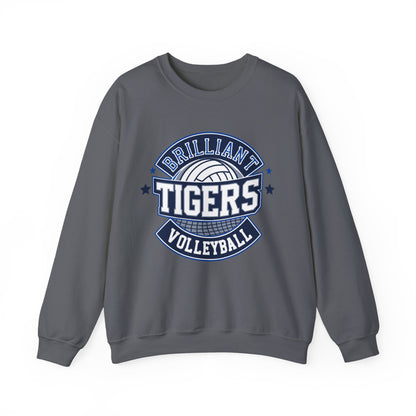 Adult Crewneck Sweatshirt \ Brilliant Tigers Volleyball \ BTV1