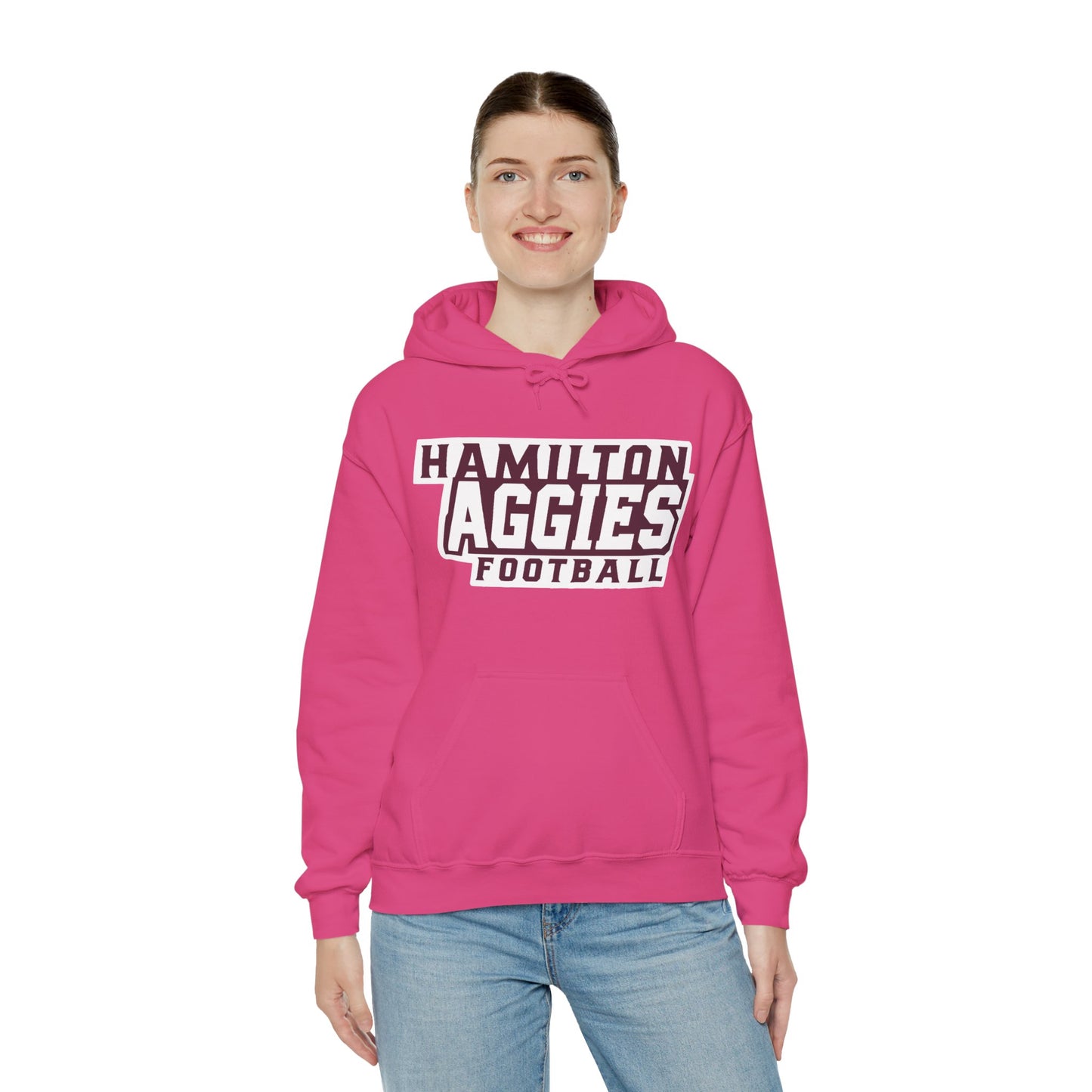 Adult Hoodie Sweatshirt \ Hamilton Aggies Football \ HAF1
