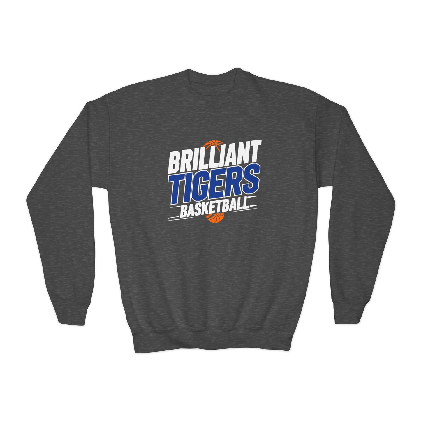 Youth Crewneck Sweatshirt \ Brilliant Tigers Basketball \ BTBK1