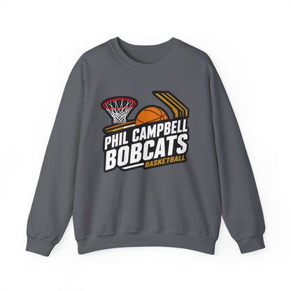 Adult Crewneck Sweatshirt \ Phil Campbell Bobcats Basketball \ PCBBK1