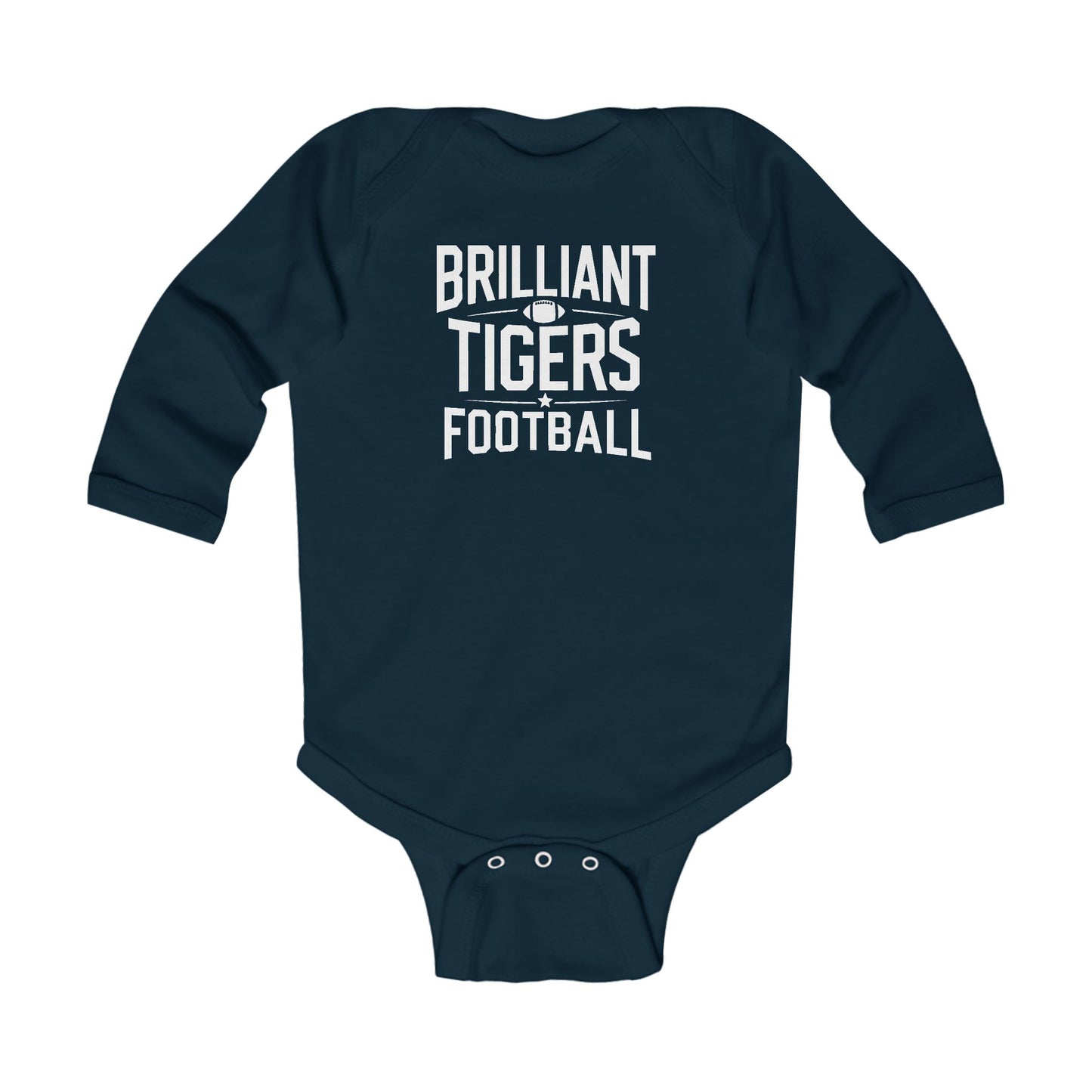 Long Sleeve Baby Bodysuit \ Brilliant Tigers Football \ BTF1
