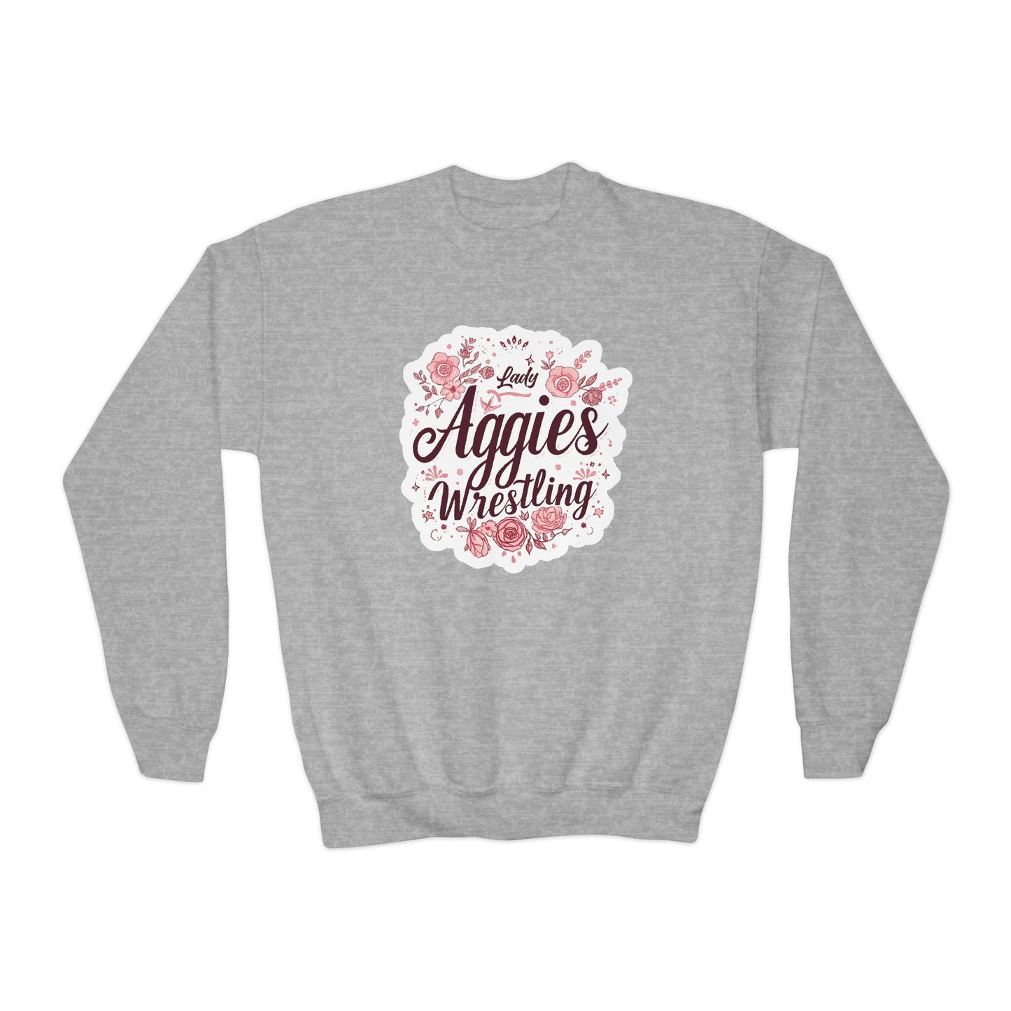 Youth Crewneck Sweatshirt \ Hamilton Aggies Wrestling \ HAWG1