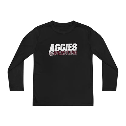 Youth Long Sleeve Tee \ Hamilton Aggies Wrestling \ HAW3