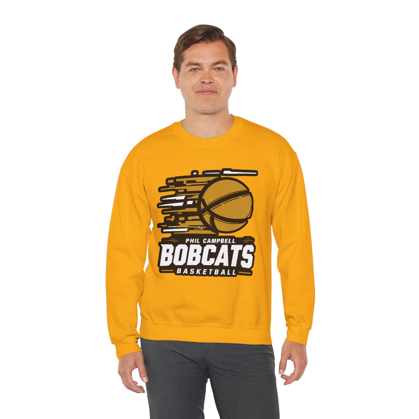 Adult Crewneck Sweatshirt \ Phil Campbell Bobcats Basketball \ PCBBK2