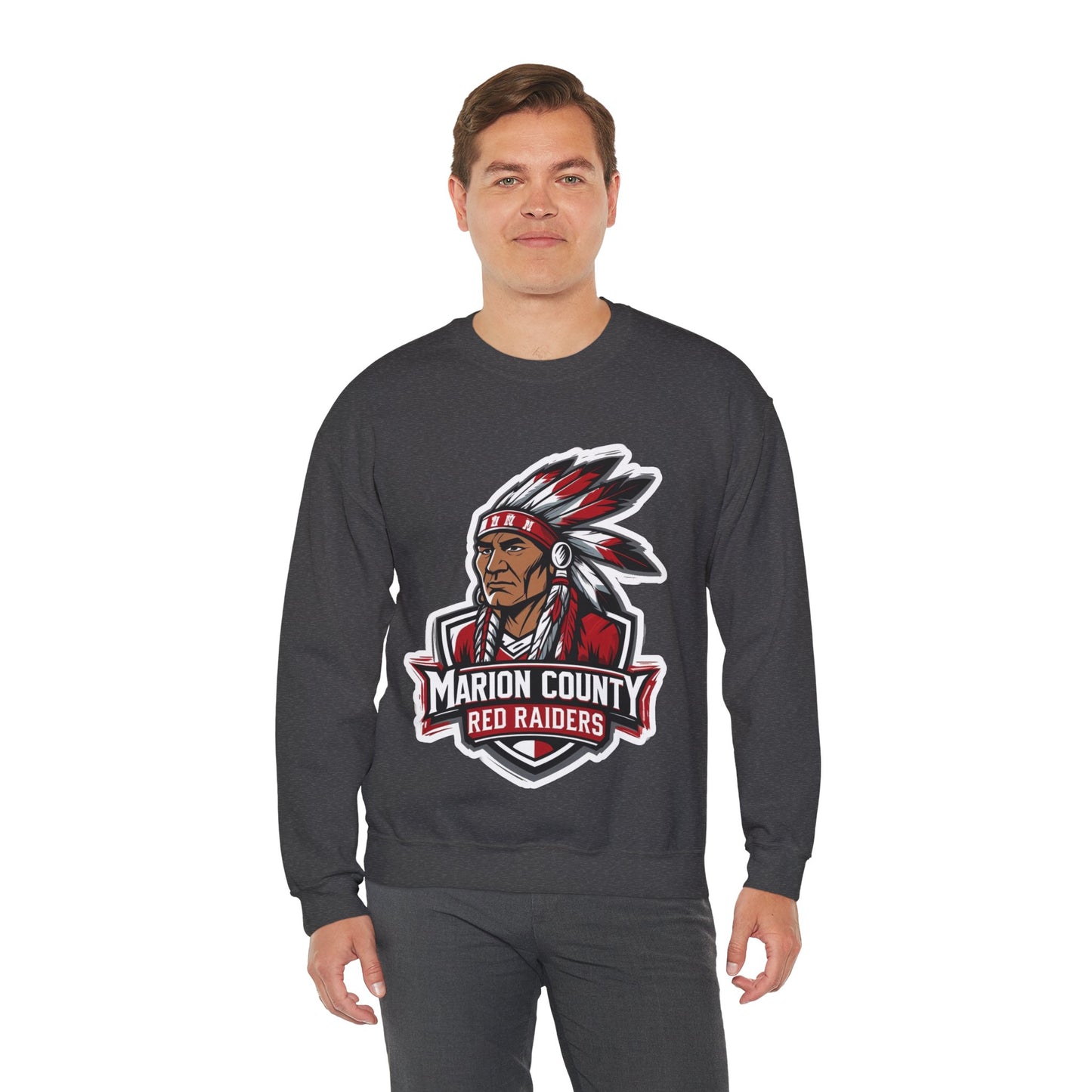 Adult Crewneck Sweatshirt \ Marion County Red Raiders \ MC2