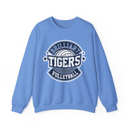 Adult Crewneck Sweatshirt \ Brilliant Tigers Volleyball \ BTV1