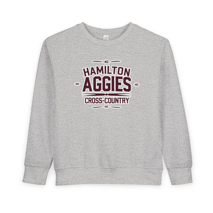 Toddler Crewneck Sweatshirt \ Hamilton Aggies Cross-Country \ HCC1