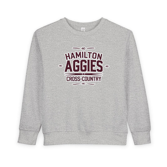 Toddler Crewneck Sweatshirt \ Hamilton Aggies Cross-Country \ HCC1