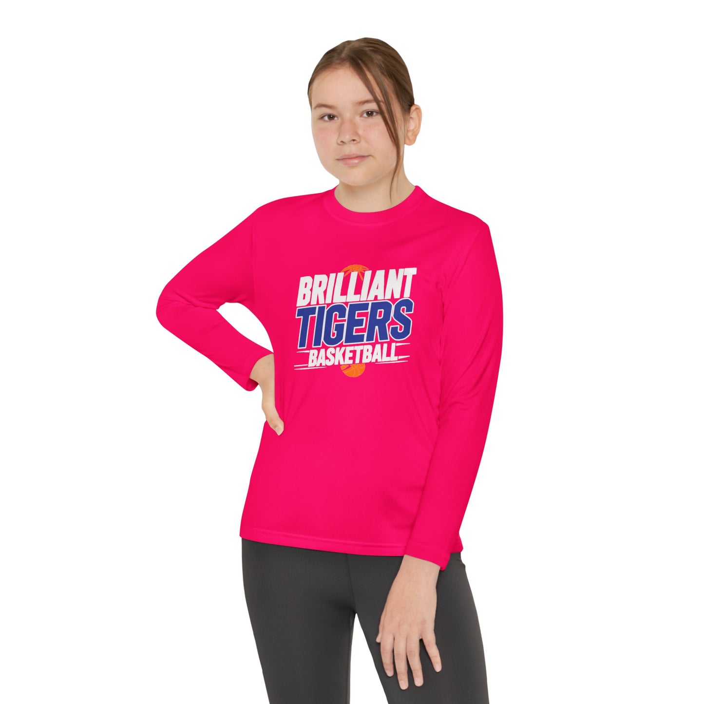 Youth Long Sleeve Tee \ Brilliant Tigers Basketball \ BTBK1