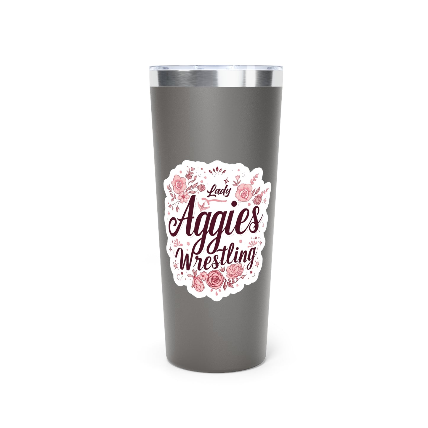 22oz Copper Insulated Tumbler \ Hamilton Aggies Wrestling \ HAWG1